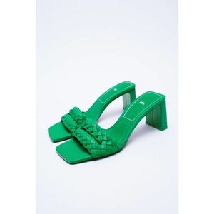 NWOT Zara HEELED WOVEN SANDALS Size EU40